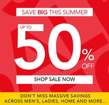 Save big this summer with up to 50% off selected styles in our Summer Sale